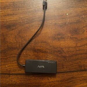 Black USB to Ethernet Adapter